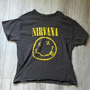 NIRVANA Black Tee with Yellow Logo